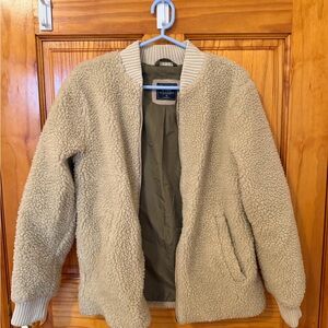 Cream Sherpa Jacket